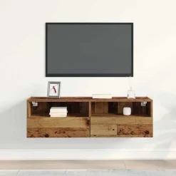 vidaXL Mueble de TV Montado en la Pared 100 x 30 x 30 cm Madera vieja Outlet