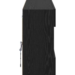vidaXL Mueble de TV Montado en la Pared Roble negro New