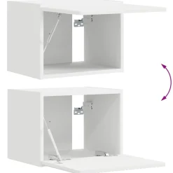 vidaXL Mueble de TV Montado en la Pared 39 x 31 x 29,5 cm White Best
