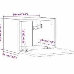 vidaXL Mueble de TV Montado en la Pared Sonoma 39 x 31 x 29,5 cm Roble Sonoma Hot