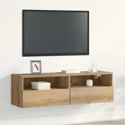 vidaXL Mueble de TV Montado en la Pared 100 x 30 x 30 cm Roble artisan Clearance