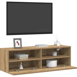 vidaXL Mueble de TV Montado en la Pared 100 x 30 x 30 cm Roble artisan Clearance