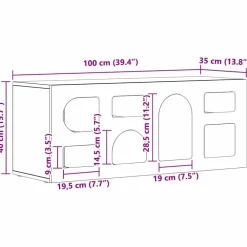 vidaXL Mueble de TV Roble artesanal 100 x 35 x 40 cm Roble artisan New