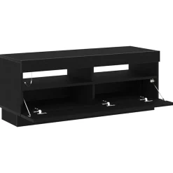 vidaXL Mueble de TV 100 x 35 x 40 cm Madera de ingeniería Roble negro