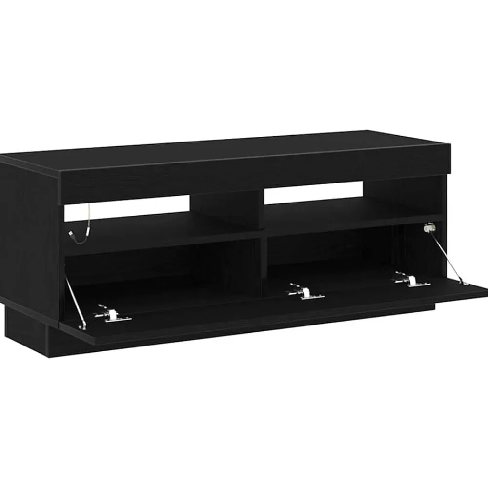 vidaXL Mueble de TV 100 x 35 x 40 cm Madera de ingeniería Roble negro
