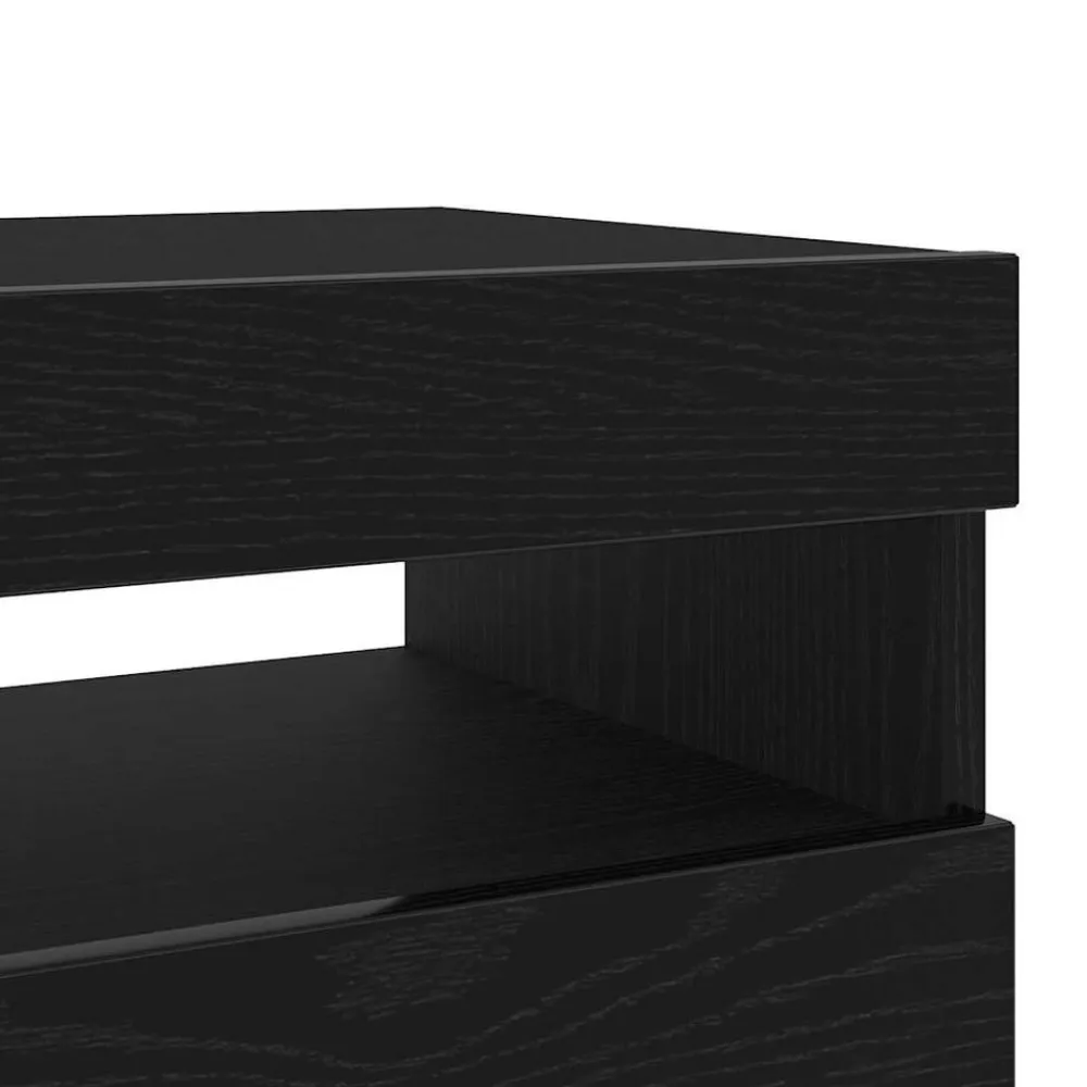 vidaXL Mueble de TV 100 x 35 x 40 cm Madera de ingeniería Roble negro