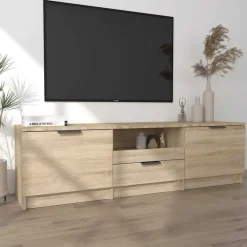 vidaXL Muebles Tv-Mueble de TV 140x35x40 cm madera de ingeniería
