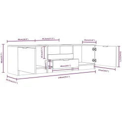 vidaXL Muebles Tv-Mueble de TV 140x35x40 cm madera de ingeniería