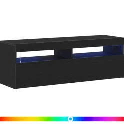 vidaXL Mueble de TV 120 x 35 x 40 cm Madera de ingeniería Roble negro Outlet