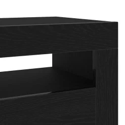 vidaXL Mueble de TV 120 x 35 x 40 cm Madera de ingeniería Roble negro Outlet