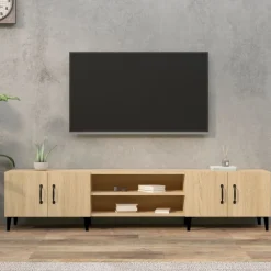 vidaXL Mueble de TV 180x31,5x40 cm madera de ingeniería Roble Sonoma New