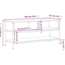 vidaXL Muebles Tv-Mueble de TV 100x35x45 cm madera de ingeniería