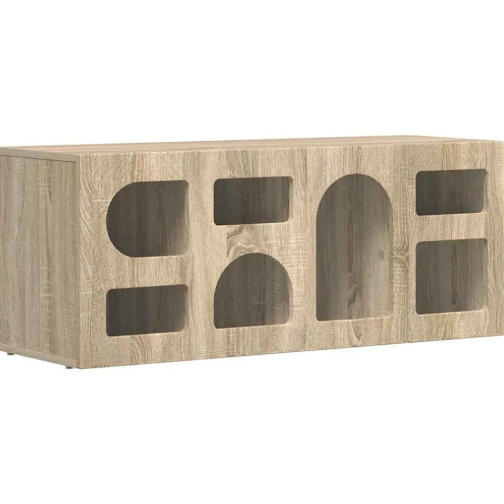 vidaXL Mueble de TV 100 x 35 x 40 cm Madera de ingeniería Roble Sonoma