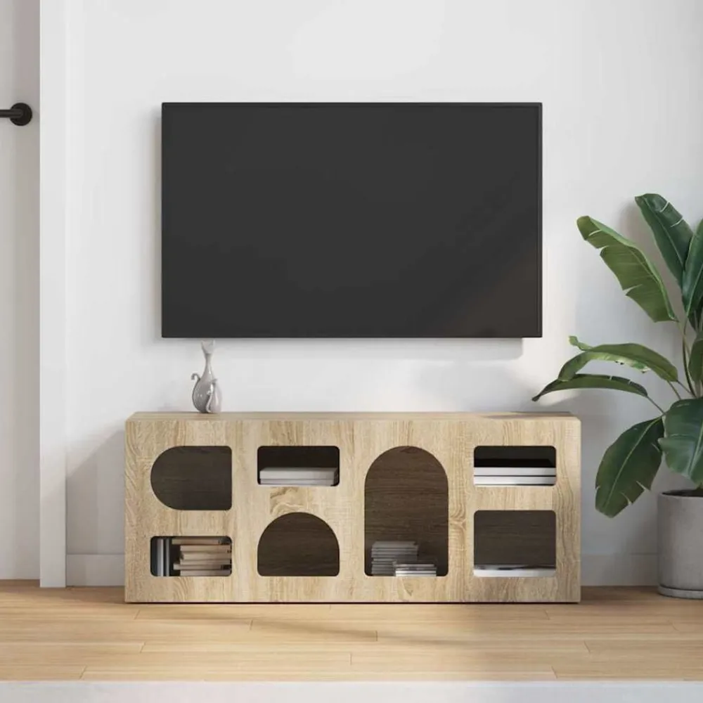 vidaXL Mueble de TV 100 x 35 x 40 cm Madera de ingeniería Roble Sonoma
