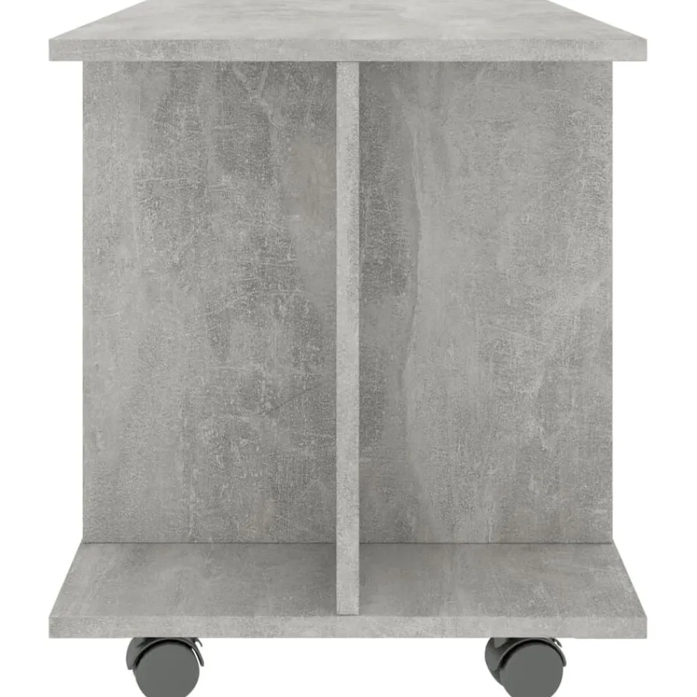 vidaXL Muebles Tv-Mueble de TV ruedas madera ingeniería gris hormigón 80x40x45 cm