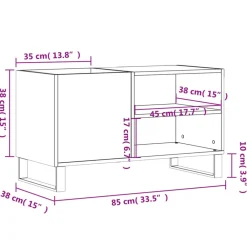 vidaXL Armarios Y Almacenamiento-Mueble para discos madera de ingeniería 85x38x48 cm