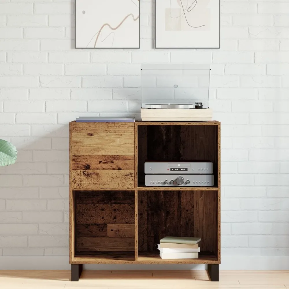 vidaXL Mueble para discos de vinilo 84,5 x 38 x 89 cm Roble artisan Best