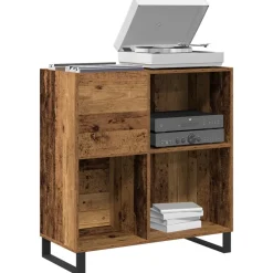vidaXL Mueble para discos de vinilo 84,5 x 38 x 89 cm Roble artisan Best