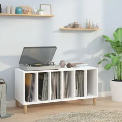 vidaXL Armarios Y Almacenamiento-Mueble para discos madera contrachapada 100x38x48 cm