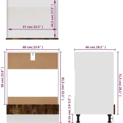 vidaXL Armarios Y Almacenamiento-Mueble para horno 