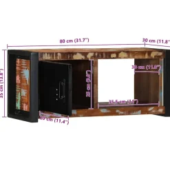 vidaXL Muebles Tv-Mueble para la TV 80x30x35 madera maciza reciclada