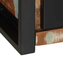 vidaXL Mueble para la TV 100x30x25 madera maciza reciclada Discount