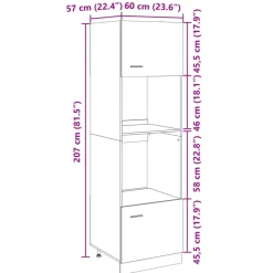 vidaXL Mueble para microondas 