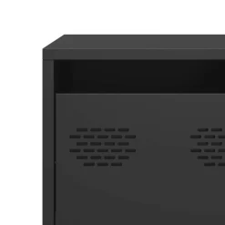 vidaXL Mueble para TV acero laminado en frío 101,5x39x43,5 cm Negro