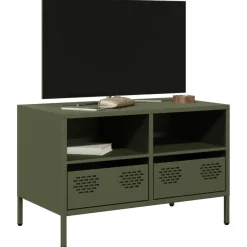 vidaXL Muebles Tv-Mueble para TV acero laminado en frío 68x39x43,5 cm