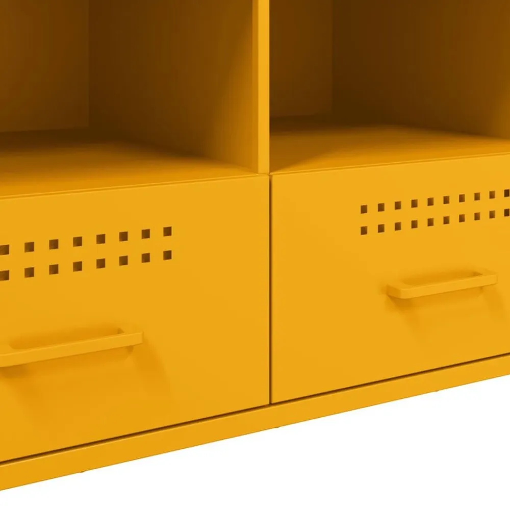 vidaXL Mueble para TV acero mostaza 100,5x39x50,5 cm Amarillo