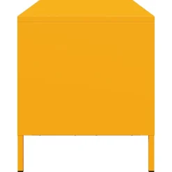vidaXL Mueble para TV acero laminado en frío amarillo 101,5x39x43,5 cm Amarillo mostaza Best