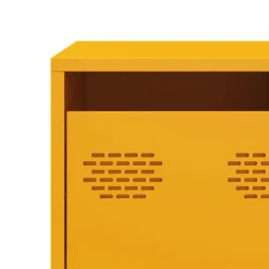 vidaXL Mueble para TV acero laminado en frío amarillo 101,5x39x43,5 cm Amarillo mostaza Best