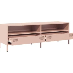 vidaXL Mueble para TV acero laminado en frío 135x39x43,5 cm Rosa Sale