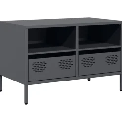 vidaXL Mueble para TV acero laminado en frío 68x39x43,5 cm Antracita Hot