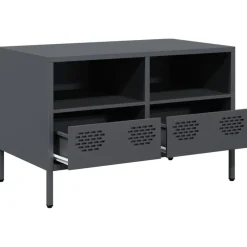 vidaXL Mueble para TV acero laminado en frío 68x39x43,5 cm Antracita Hot