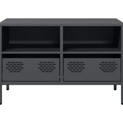 vidaXL Mueble para TV acero laminado en frío 68x39x43,5 cm Antracita Hot