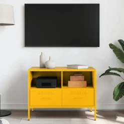 vidaXL Muebles Tv-Mueble para TV acero mostaza 68x39x50,5 cm