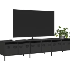 vidaXL Muebles Tv-Mueble para TV acero laminado en frío 202x39x43,5 cm
