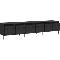 vidaXL Muebles Tv-Mueble para TV acero laminado en frío 202x39x43,5 cm