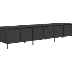 vidaXL Muebles Tv-Mueble para TV acero laminado en frío 202x39x43,5 cm