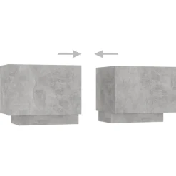 vidaXL Muebles Tv-Mueble para TV con luces LED gris hormigón 300x35x40 cm