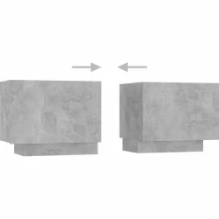 vidaXL Mueble para TV con luces LED gris hormigón 260x35x40 cm Gris hormig&oacute;n Discount