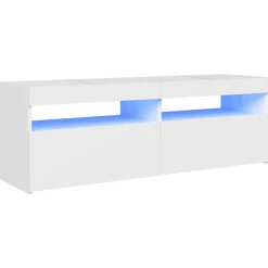 vidaXL Mueble para TV con luces LED 120x35x40 cm Blanco Online
