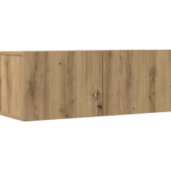 vidaXL Muebles Tv-Mueble para TV de pared madera contrachapada artesanal 3 piezas