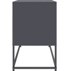 vidaXL Mueble para TV de acero gris 100,5x39x60,5 cm Antracita New