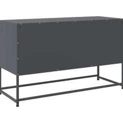 vidaXL Mueble para TV de acero gris 100,5x39x60,5 cm Antracita New