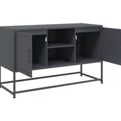 vidaXL Mueble para TV de acero gris 100,5x39x60,5 cm Antracita New