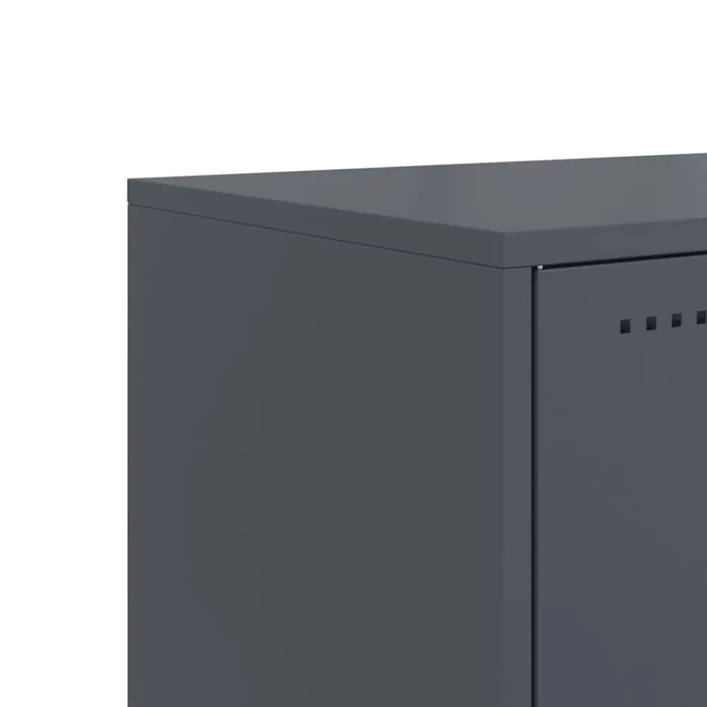 vidaXL Mueble para TV de acero gris 100,5x39x60,5 cm Antracita New