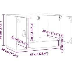 vidaXL Muebles Tv-Mueble para TV de acero gris 67x39x44 cm