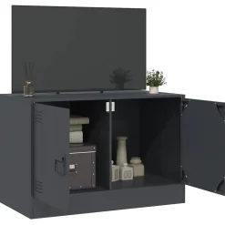 vidaXL Muebles Tv-Mueble para TV de acero gris 67x39x44 cm